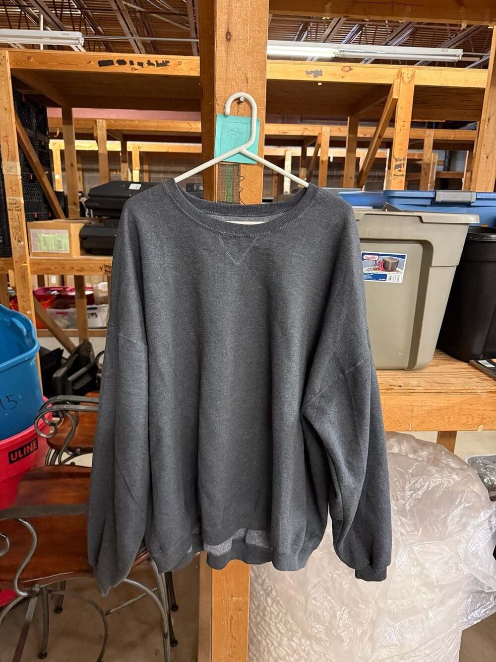 Jerzees Sweatshirt Size 3X Dark Gray Crewneck Pullover